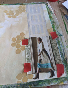 Close up of working version of model walking